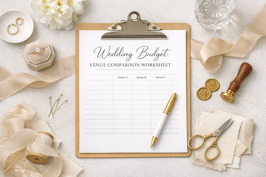 Wedding Venue Budget Comparison Worksheet