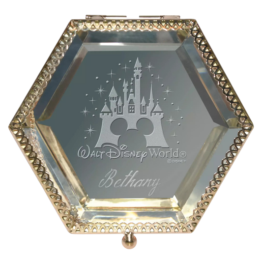 Cinderella Castle Glass Jewelry Box – Personalized