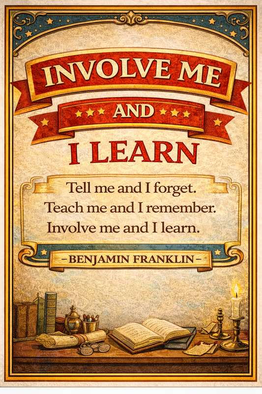 Benjamin Franklin Quote Poster (Printable Classroom Poster)