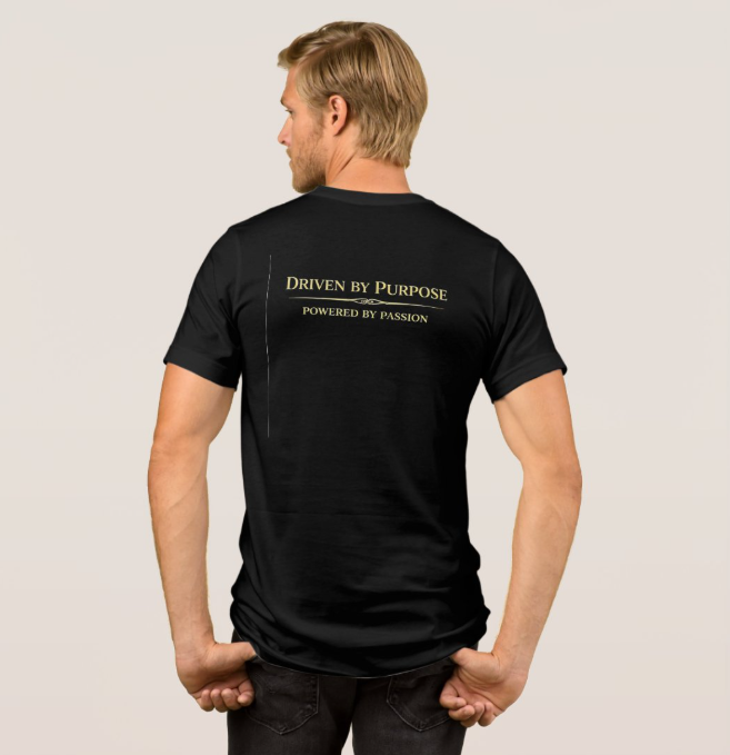 Driven By Purpose Metallic Gold Corporate Event Tri-Blend Shirt
