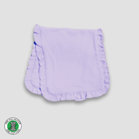 Baby Ruffle Burp Cloths – 2-Ply – Polyester Cotton Blend Pink additional image 3