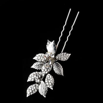 Beautiful Crystal Covered Couture Bridal Hair Pin 122 43