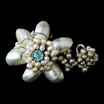 Beautiful Pearl Ab Floral Bracelet 7827 25