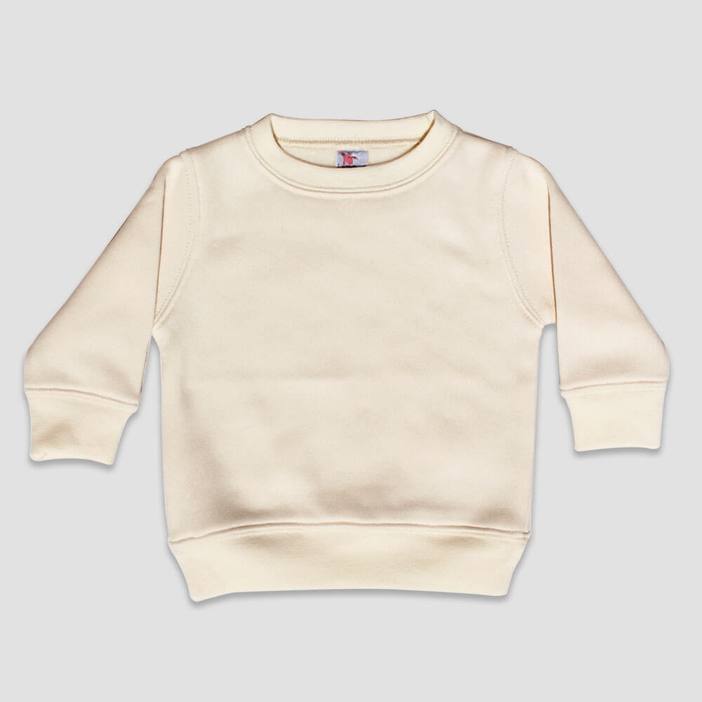 Baby Sweatshirt – Fleece – 100% Polyester White additional image 1