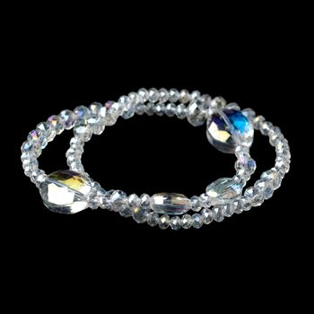 Clear Crystal Ball 2 Row Bracelet 7252 44