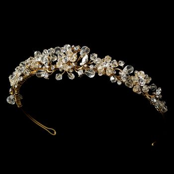 Crystal Rhinestone Vine Bridal Tiara Hp 8003 Colors 35