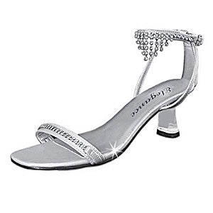 Radiant Satin Heels – Silver Edition #0512