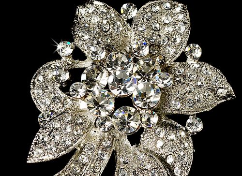 Ethereal Crystal Hairpiece – Champagne Edition #0582