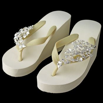 Signature Rhinestone Platforms – Ivory Edition #0055