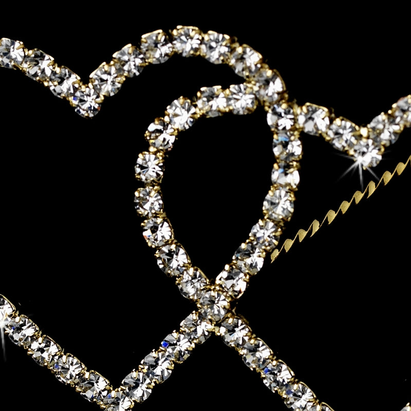 Forever Always Crystal Double Heart Bouquet Jewel Bq 223 Silver Or Gold 75