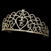 Glistening Quincea Era Sweet 15 Or 16 Princess Tiara In Gold 252 32 E8C2Dea6 Bd93 4F31 9D64 Ca46B08Cfc7C