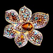 Luxe Rhinestone Brooch – Gold Edition #1259