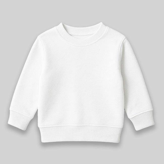 Youth Fleece Crewneck Sweatshirts – 100% Polyester White White XS