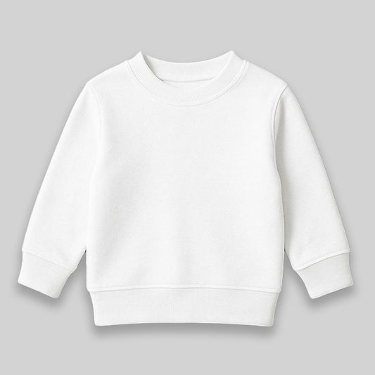 Youth Fleece Crewneck Sweatshirts – 100% Polyester White White XS