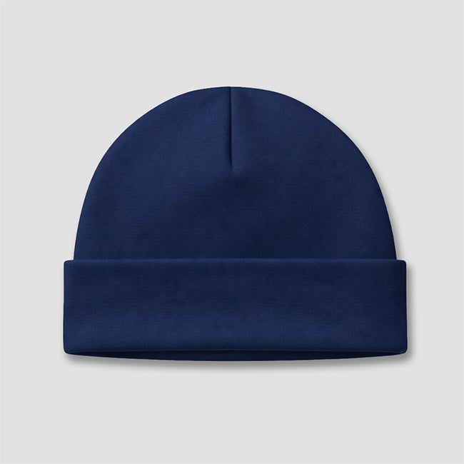 Baby Beanie Hat – Premium 100% Cotton Navy Navy 0-6M