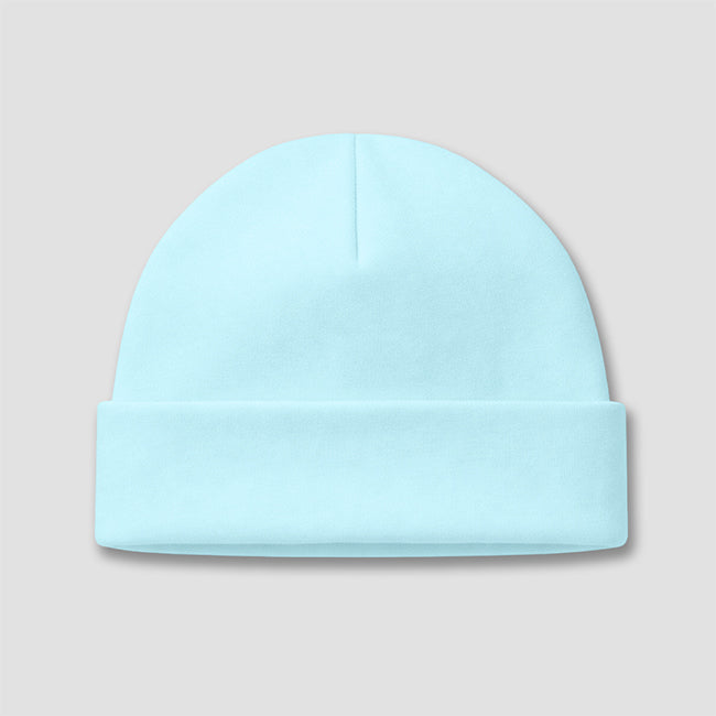 Baby Beanie Hat – Premium 100% Cotton Blue Blue 0-6M