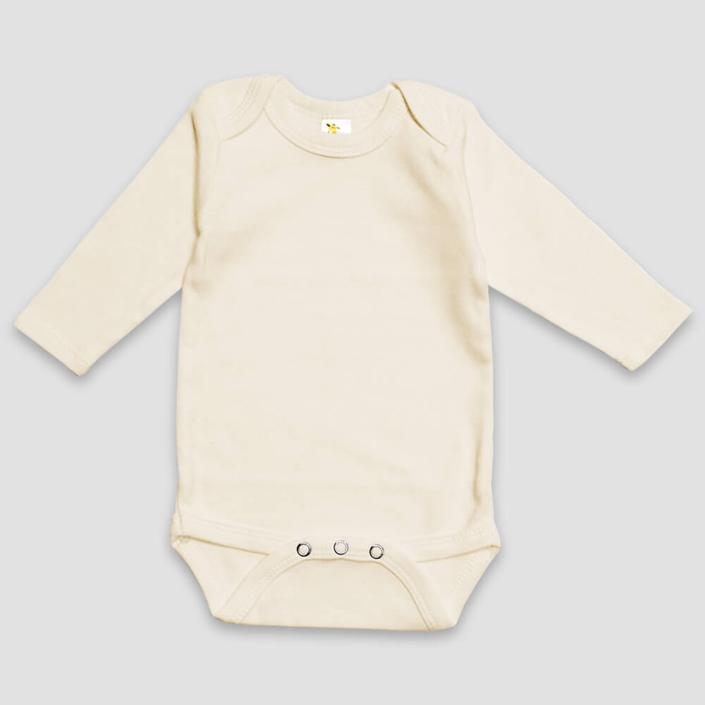 Baby Long Sleeve One-Piece Onesies – Premium 100% Cotton White additional image 4