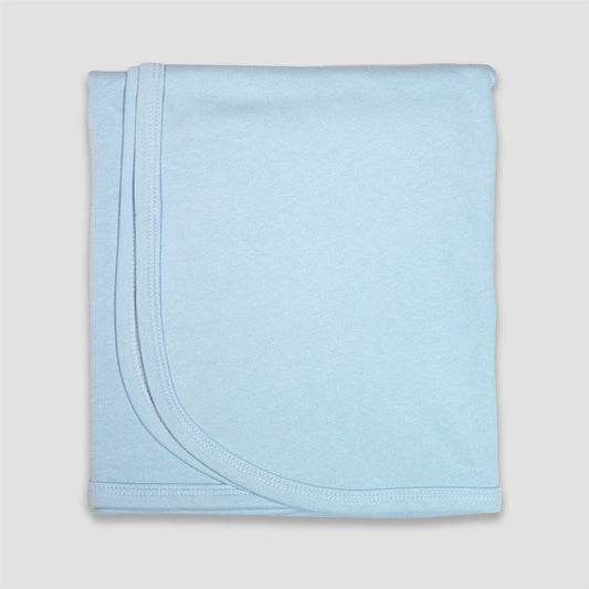 Baby Receiving Blankets – Premium 100% Cotton Blue Blue One Size