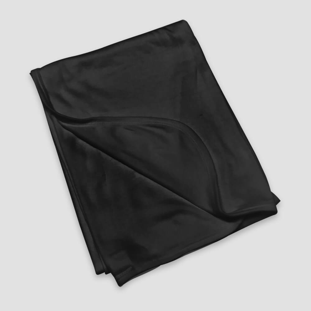 Baby Receiving Blankets – Premium 100% Cotton Black Black One Size