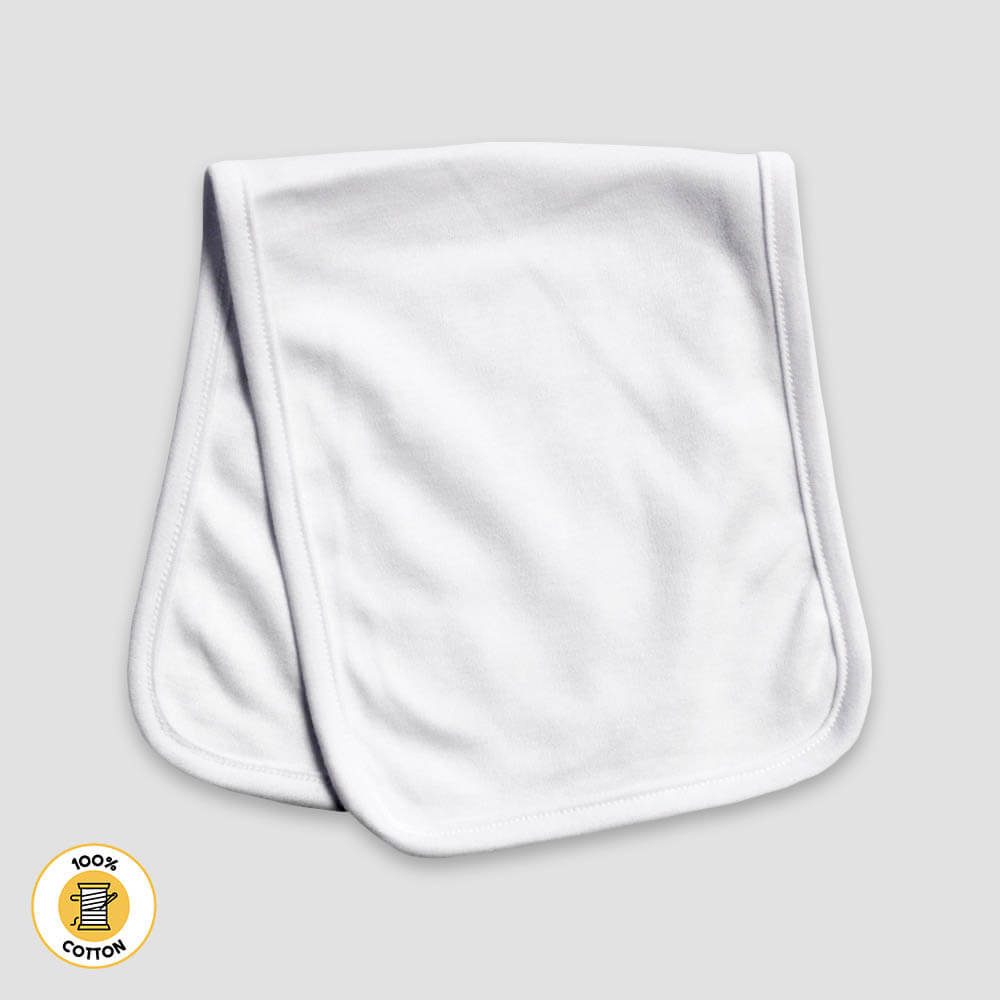 Baby Burp Cloth - 2 Ply - Premium 100% Cotton Black additional image 1
