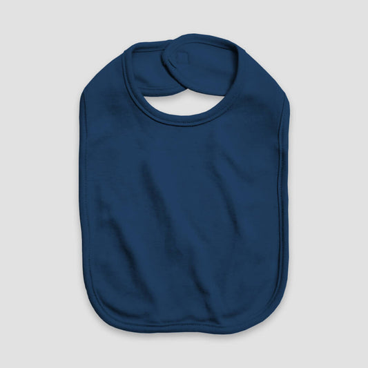 Baby Bibs with Velcro Closure – 2 Ply – Premium 100% Cotton Navy Navy One Size