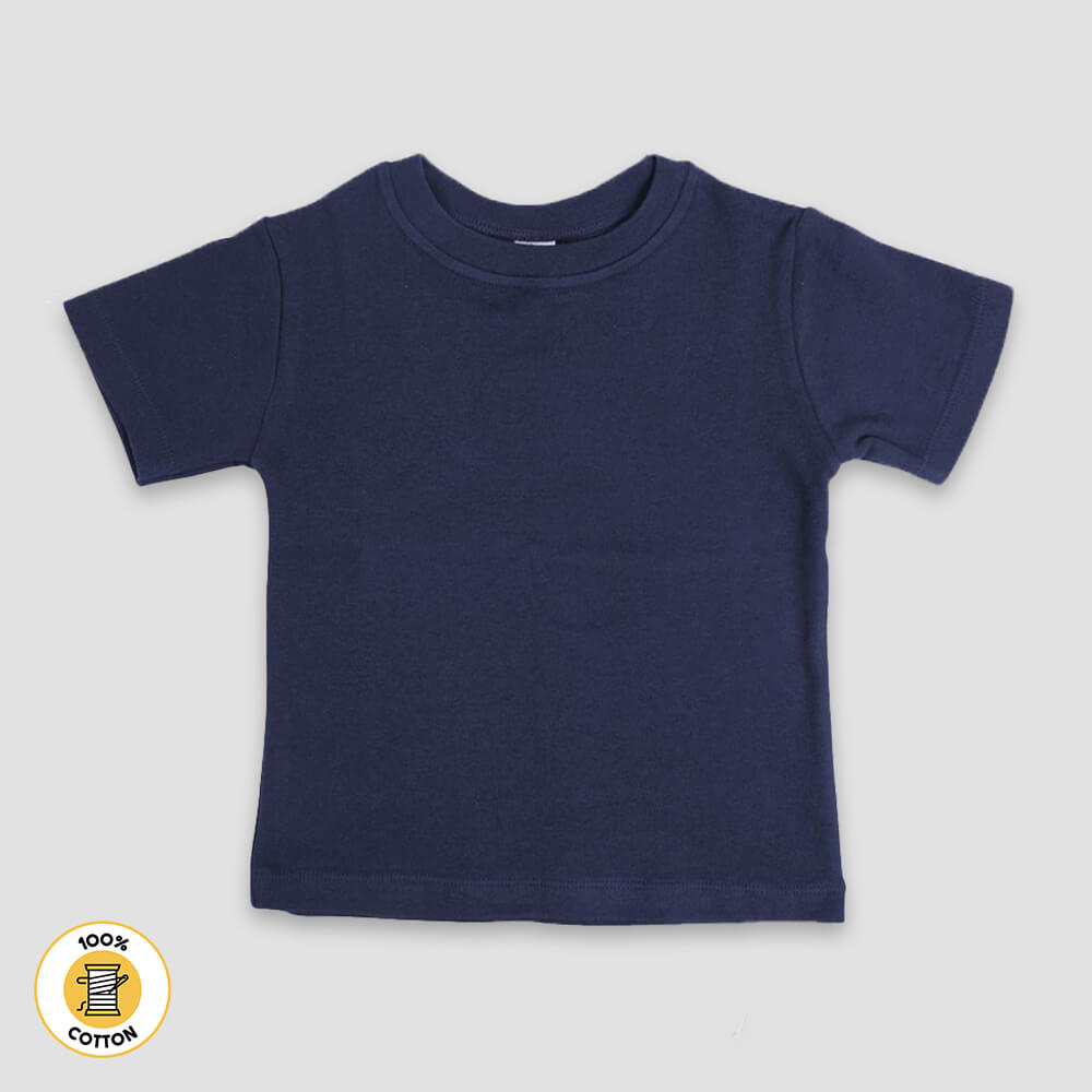 Baby Crew Neck T-Shirts – Premium 100% Cotton Black additional image 2