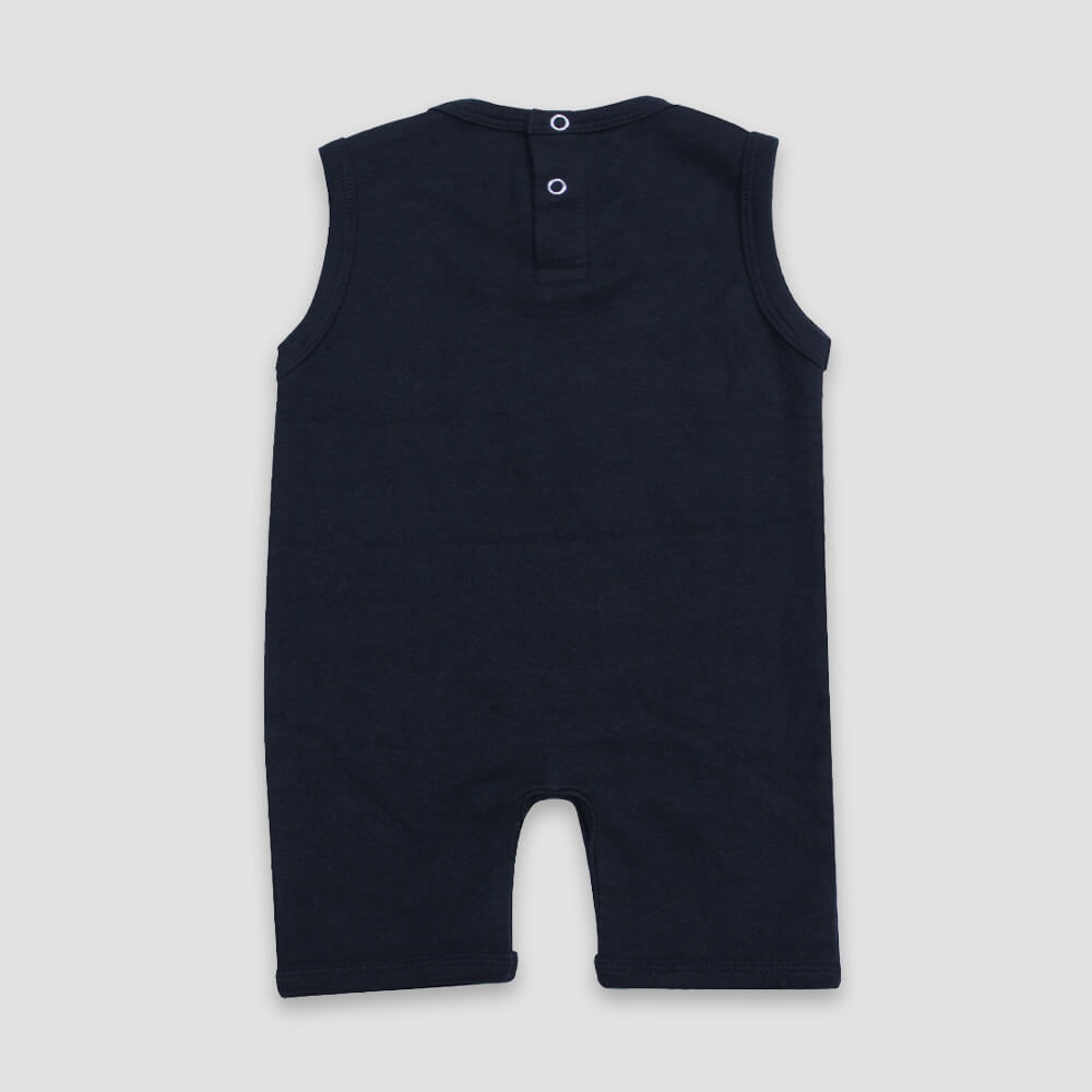 Baby Sleeveless Romper – Premium 100% Cotton Black additional image 1