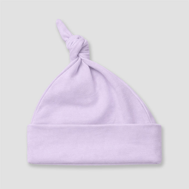 Baby Knotted Beanie Hats – Polyester Cotton Blend Pink additional image 1