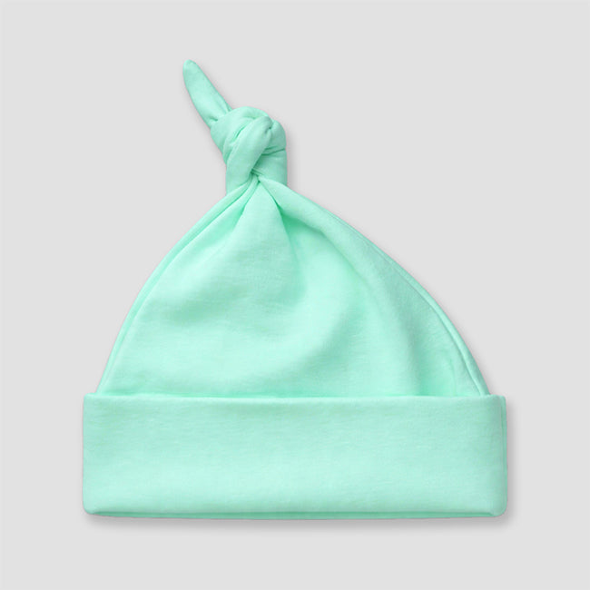 Baby Knotted Beanie Hats – Polyester Cotton Blend Black additional image 3
