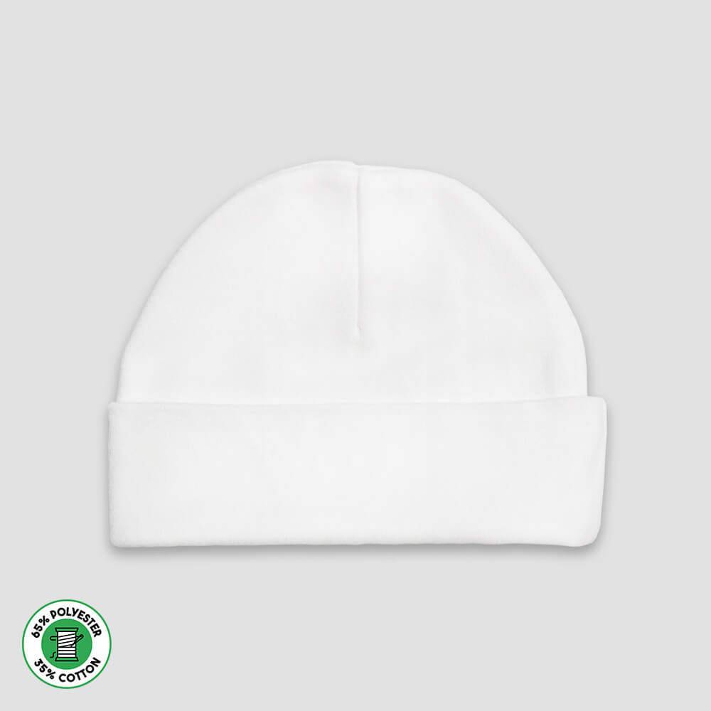 Baby Beanie Hats – Polyester Cotton Blend Yellow additional image 1