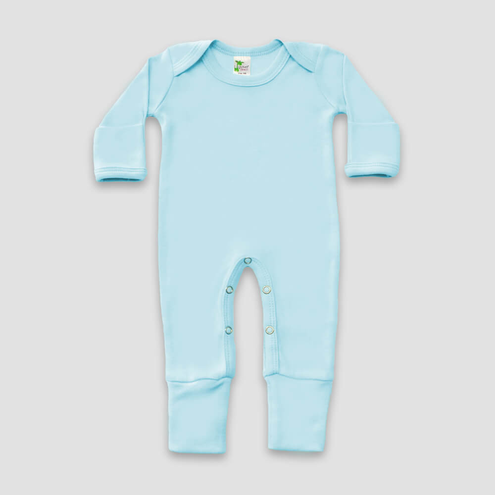 Baby One-Piece Pajamas With Fold Over Mittens & Footies – Polyester Cotton Blend Pink additional image 2