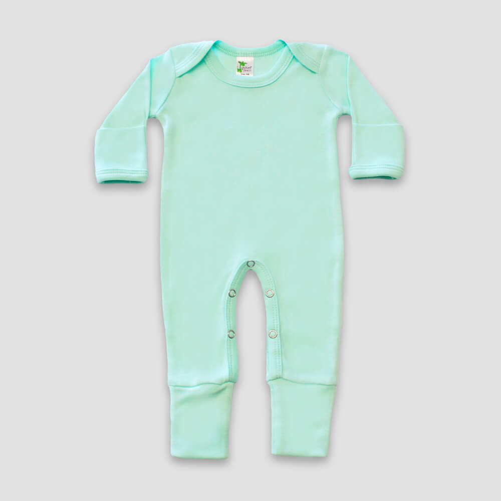 Baby One-Piece Pajamas With Fold Over Mittens & Footies – Polyester Cotton Blend Pink additional image 3