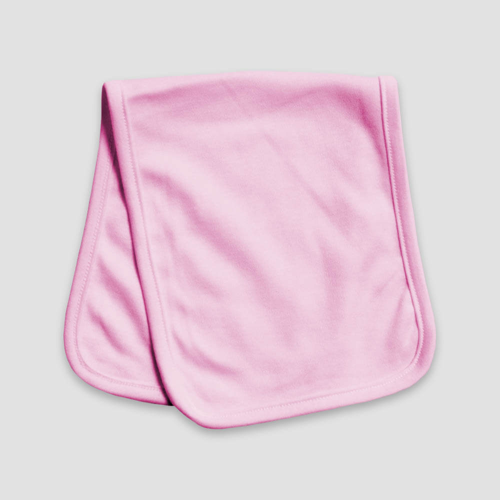 Baby Burp Cloths – 2 Ply – Polyester Cotton Blend Pink Pink One Size