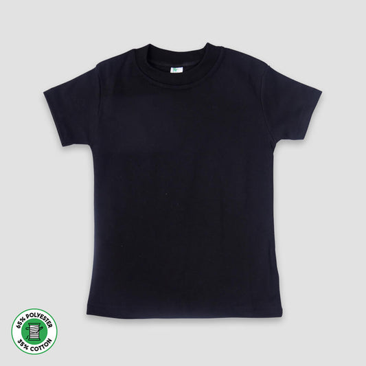 Baby Crew Neck T-Shirts – Polyester Cotton Blend White White 6-12M