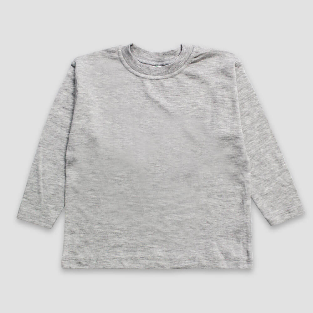 Toddler Long Sleeve T-Shirts - 65% Polyester 35% Cotton Blend White additional image 2