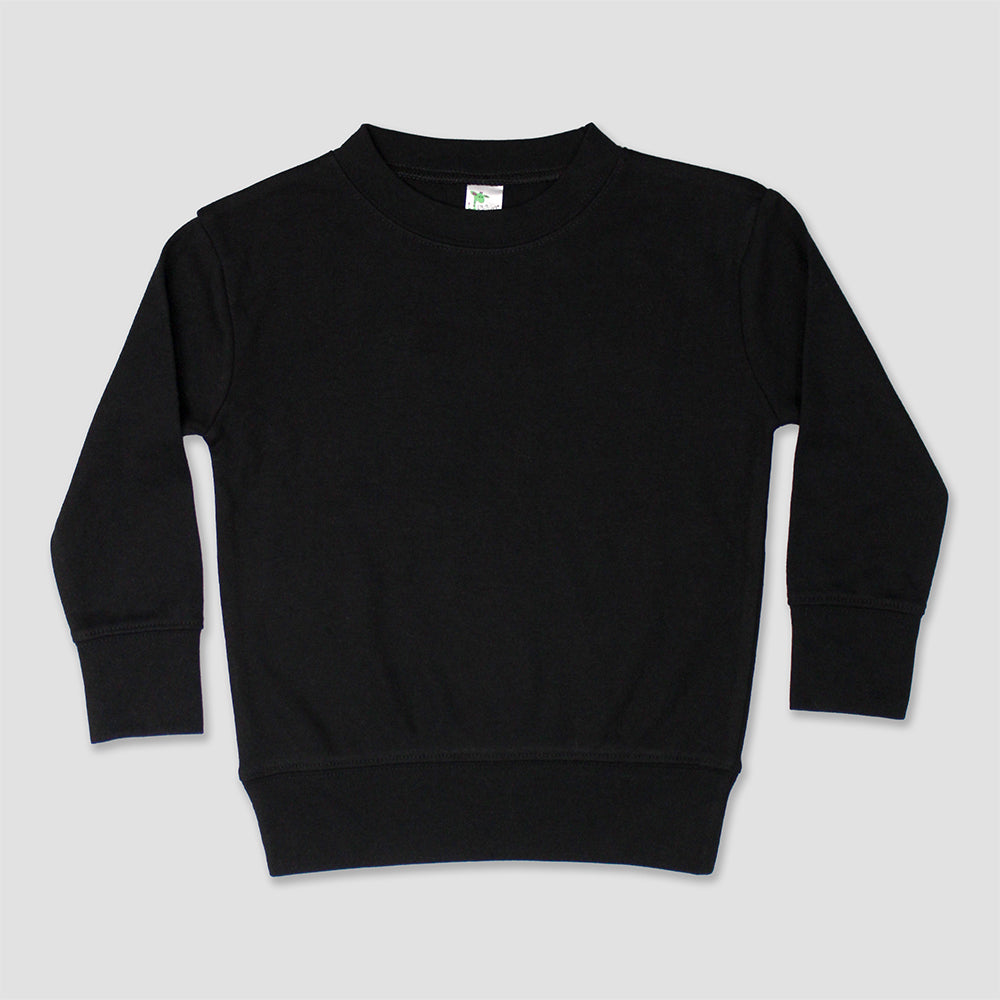 Toddler Long Sleeve Pullover Shirts – Black - Polyester-Cotton Blend Black 5T