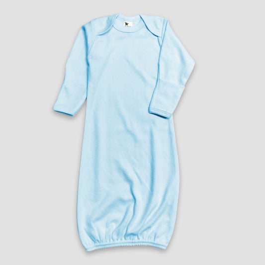 Baby Sleep Gowns With Mittens – Polyester Cotton Blend Blue Blue 0-3M