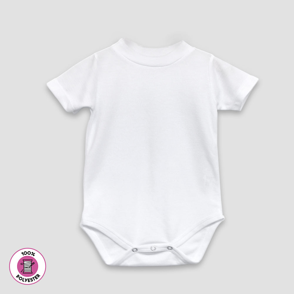 Baby One-Piece Onesies Short Sleeve Crew Neck – White - 100% Polyester White 6-12M