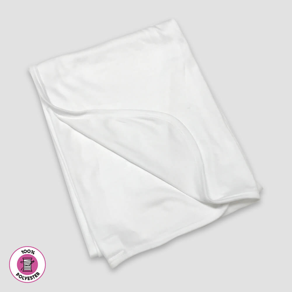 Baby Receiving Blanket - White - 100% Polyester White One Size