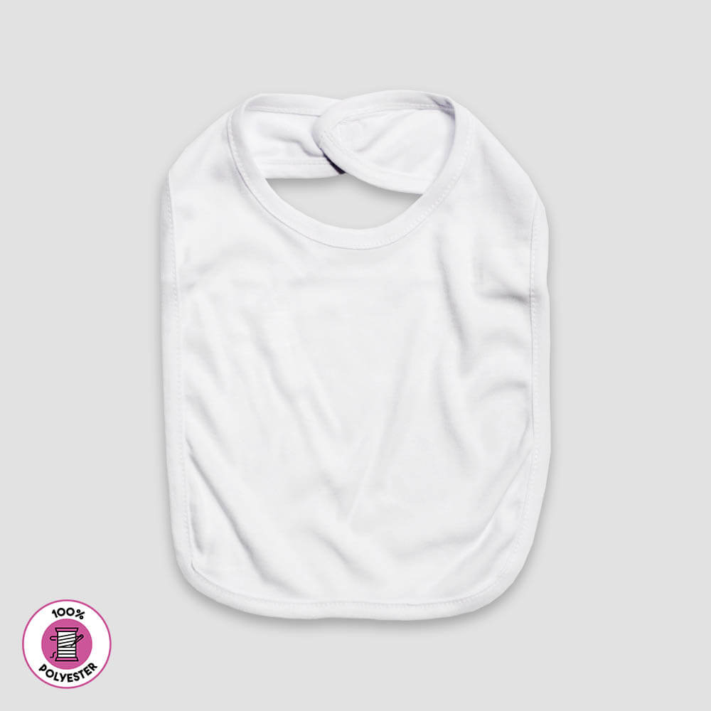 Baby Bibs - 1 Ply - White - 100% Polyester White One Size