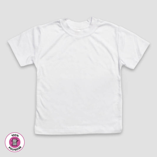 Youth Short Sleeve T-Shirts – 100% Polyester White White XS