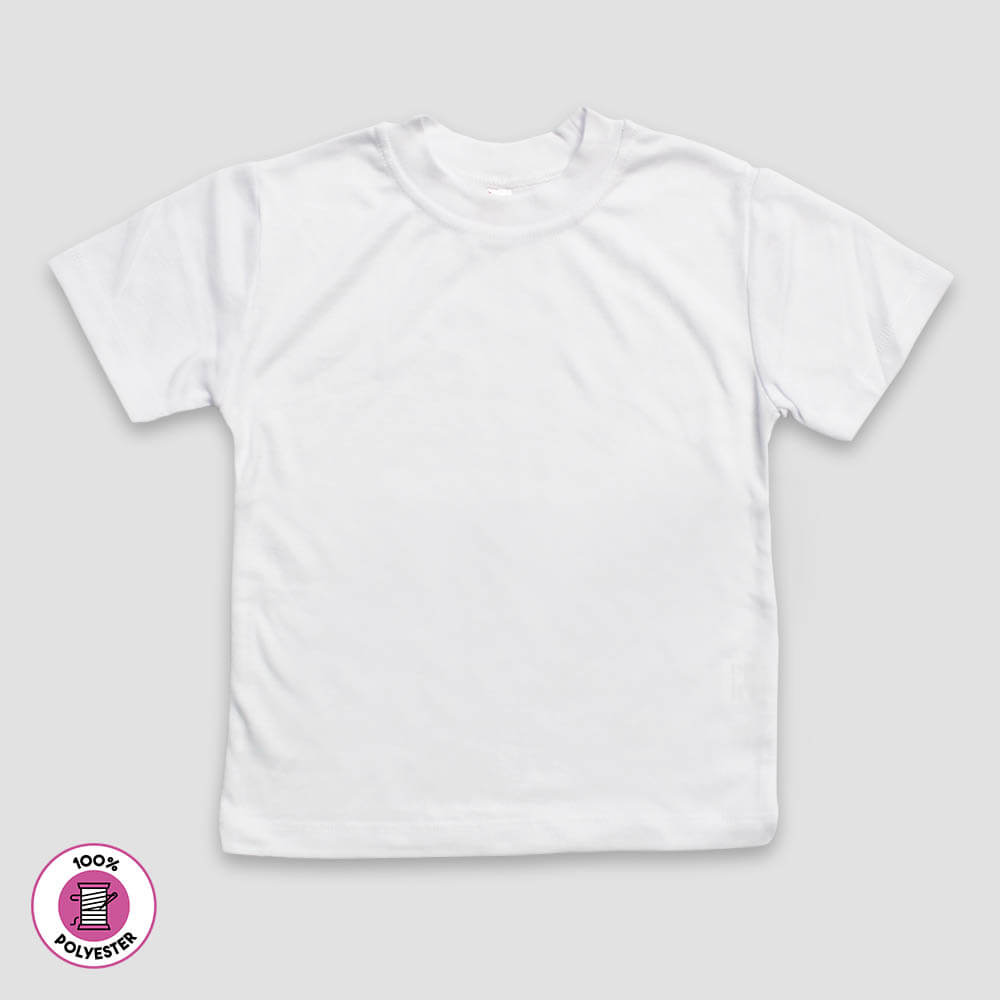 Toddler Short Sleeve T-Shirts – 100% Polyester White White 5T