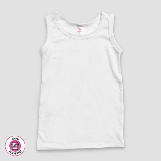 Youth Tank Tops – 100% Polyester White White XS
