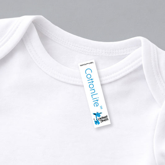 Essentials Baby One-Piece Onesies With Tear Out Labels – White – 100% Cotton additional image 1