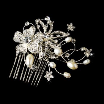 Timeless Rhinestone Hairpiece – Silver Edition #0991