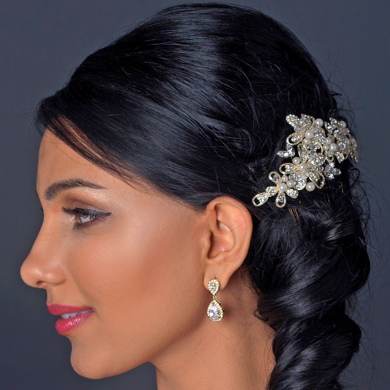 Regal Rhinestone Comb – Ivory Edition #0372