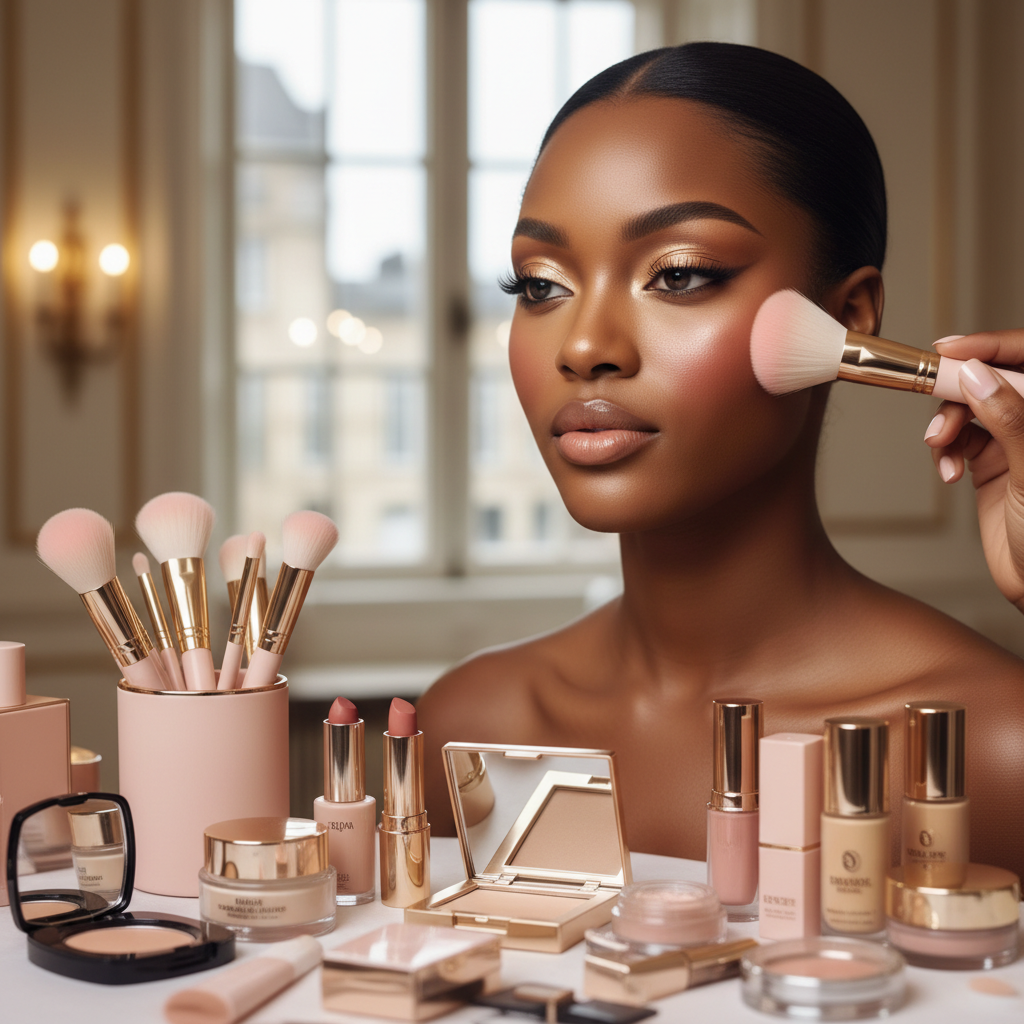 Makeup trial session with Black model