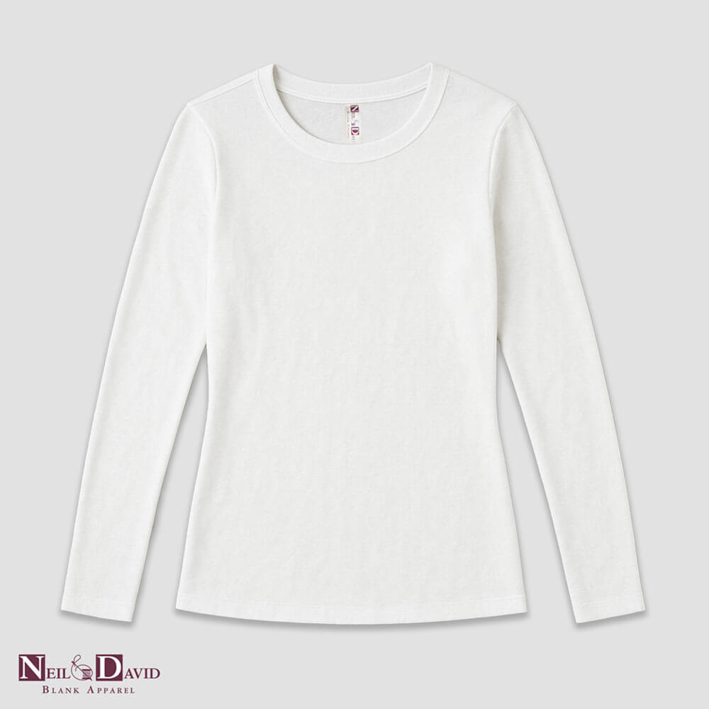 Women’s White Long Sleeve T-Shirts – 100% Polyester White XL