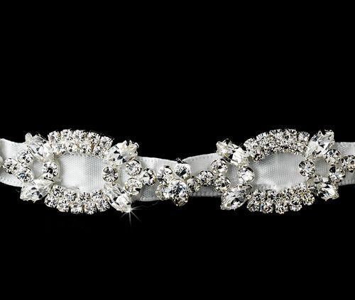 Regal Swarovski Headband – White Edition #0659