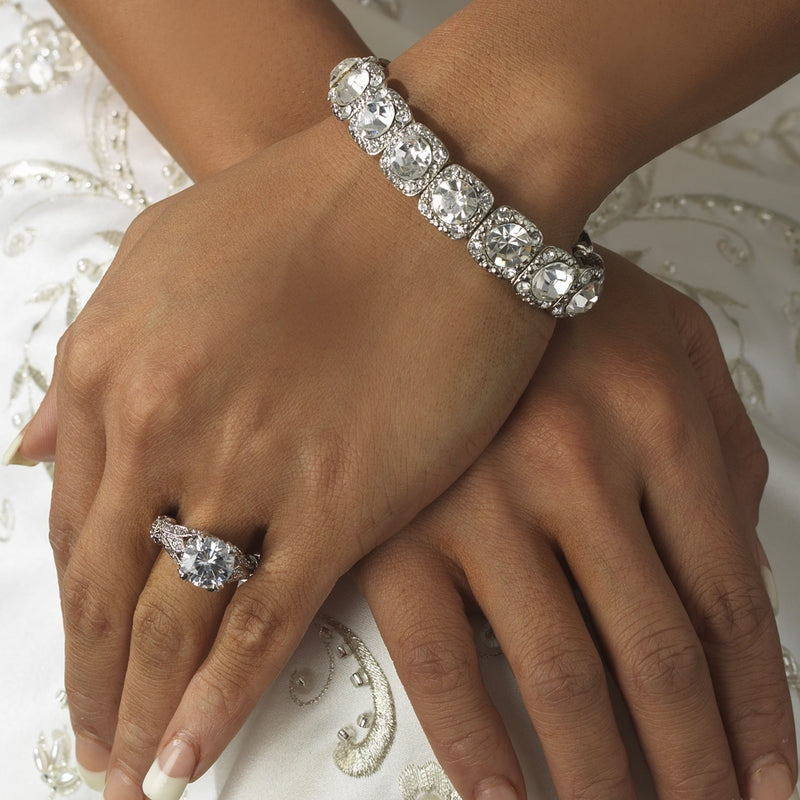 Radiant CZ Bracelet – Silver Clear Edition #1299
